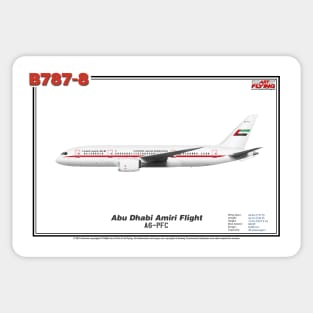 Boeing B787-8 - Abu Dhabi Amiri Flight (Art Print) Sticker